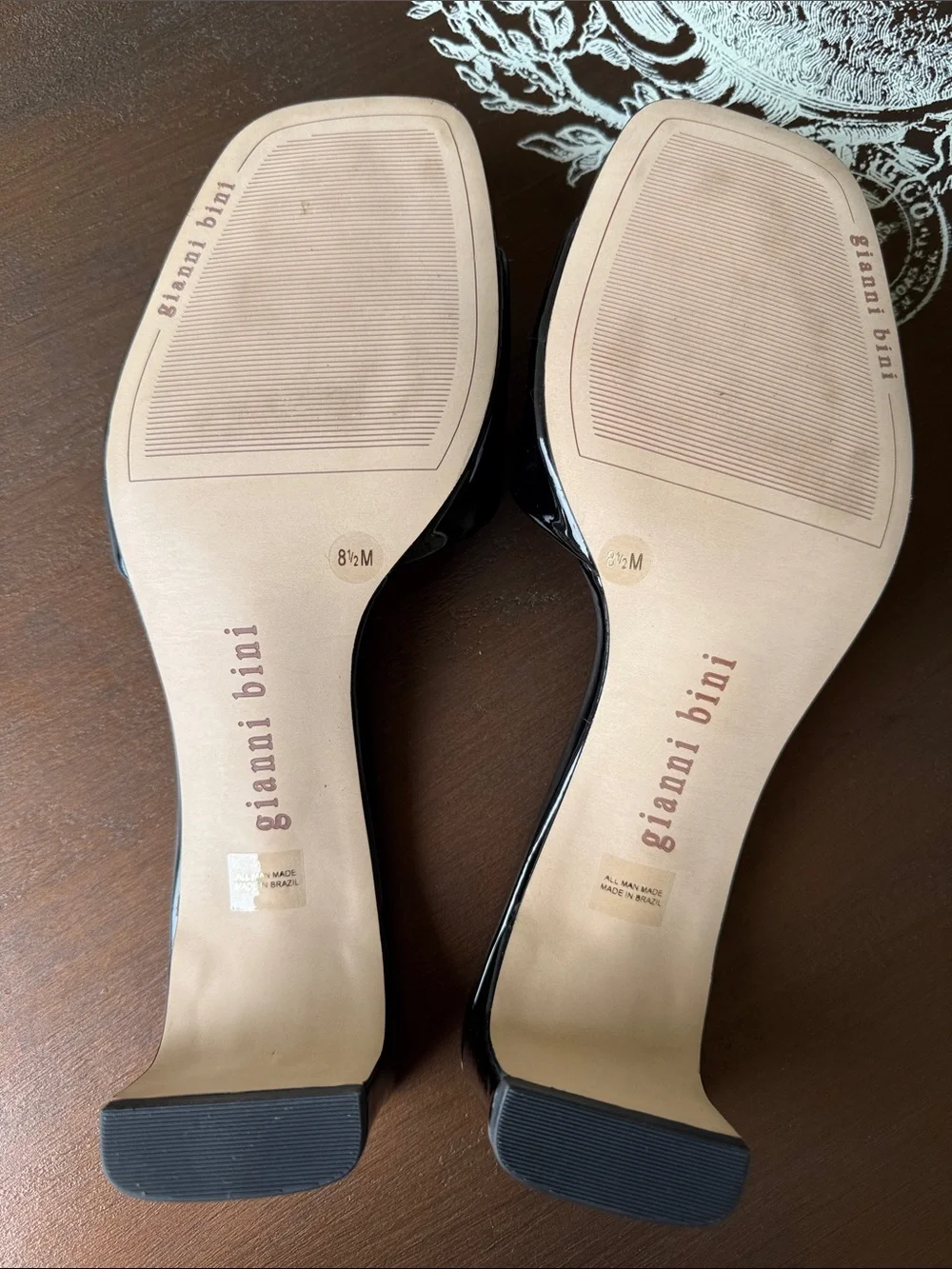 Gianni Bini Stacilie Patent Slide Mules